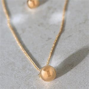 Mint Velvet Gold Tone Double Sphere Necklace